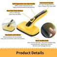 thumbnail image 5 of AIITLE Pet Self Cleaning Slicker Brush Profession Grooming Tool for Dogs and Cats Gently Removes Loose Undercoat,Shedding Mats and Tangled Hair, Dander, Dirt Yellow L, 5 of 7