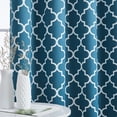 thumbnail image 2 of THD Moroccan Trellis Lattice Decorative Blackout Thermal Privacy Room Darkening Grommet Window Drapes Curtain Panels for Bedroom - Set of 2 (Dark Teal Blue, 52 W x 54 L), 2 of 5