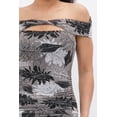 thumbnail image 6 of Printed Mesh Off Shoulder Dress, 6 of 6