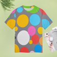 thumbnail image 5 of Colorful Dots T Shirts Basic T-Shirt Short Sleeve Ladies Tee Shirt Summer Graphic Clothing, 5 of 5