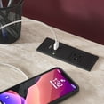 thumbnail image 4 of Weston Home Quaid Chrome Finish Counter Height Desk with Faux Marble Top and USB Charging Port, 4 of 12