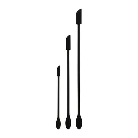 

3Pcs Silicone Cream Baking Scrapers Cake Baking Scrapers Baking Tools (Black)