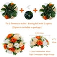 thumbnail image 4 of Flower Ball Centerpieces for Table:  10 Pcs Fake Rose Flowers Orange Artificial Silk Floral Arrangement Center Piece Kissing Bouquet for Wedding Party Valentines Day Home Decor, 4 of 7