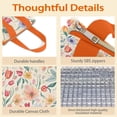 thumbnail image 4 of Pioneer Flower Floral Print Pattern Insulated Lunch Bag for Women & Adults,Large Portable Soft Cooler Lunch Bag,Thermal Food Storage Tote with Pearl Cotton,8.66L,8.75x5.75x9.5 Inch, 4 of 6