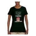 thumbnail image 2 of We Couldnâ€™t Have Picked a Better Teacher Apple Basket Pop Culture Womens Graphic T-Shirt, Forest Green, Small, 2 of 3