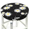 thumbnail image 6 of Goofa Daisies Flowers Printed Stool Covers Round, Waterproof Round Bar Stool Covers Anti-Slip Round Bar Stool Seat Cover with Elastic Bands Durable -12 inch, 6 of 7