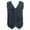 Navy, variant on Men's Vest Soft Suede 4 Snap Closure Front Pockets Casual Western Sleeveless Top, Black, M
