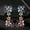 2pcs Opposite multicolor, variant on 1pc/2pcs Sparkling Four Vine Flowers Car Stickers Sparkling Stickers Plant Flower Patterns Self Adhesive Non Residual Adhesive Easy to Install Suitable for Cars, Motorcycles, Glass Windows, Laptops