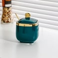 thumbnail image 5 of Ceramic Spice Box Green, Ceramic Sugar Bowl Container with Lid and Spoon Seasoning Box Ceramic Condiment Pot Condiment Jar for Coun, Ceramic Spice Box (With Spoon), 5 of 8