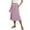 Pink-1, variant on Aofany Flowy Skirts for Women High Waiste Skirt Midi Length Casual Tiered Skirts with Pockets