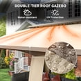 thumbnail image 4 of Outsunny 10' x 20' Patio Gazebo Canopy with Netting Beige, 4 of 10