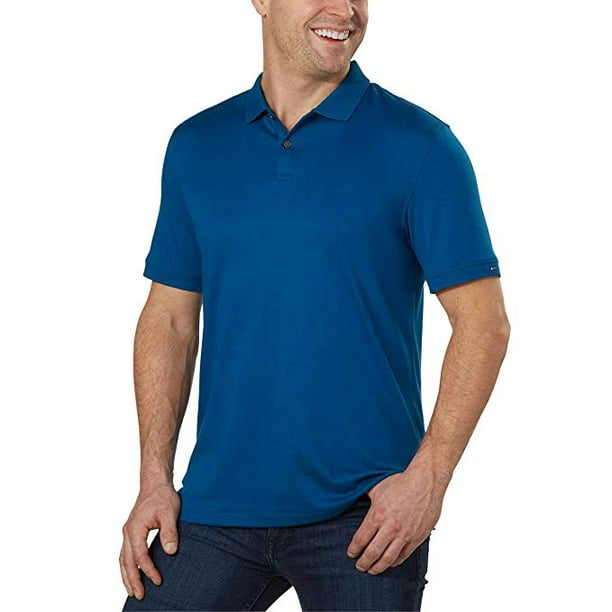 Calvin Klein - Calvin Klein Men's Liquid Touch Polo Shirt Blue, XL ...