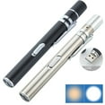 thumbnail image 2 of Portable Dual Light Source LED Stainless Steel Medical Nursing Penlight Flashlight for Medical Students Doctors Black, 2 of 8