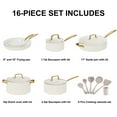 thumbnail image 4 of Caannasweis 16 Pieces Ceramic Cookware Sets, Nonstick Pots and Pans Lightweight Cookware Set with Cooking Utensils Set, 4 of 7