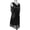 Black, variant on inhzoy Women's V Neck Shiny Sequins Tassel Latin Dance Dress