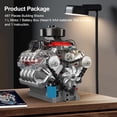 thumbnail image 5 of V8 Engine Model Kit That Works, 8 Cylinder Car Engine with Motor, Building Blocks Collectibles for Adults, STEM Build Set (487 Pieces), 5 of 5