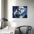 thumbnail image 4 of Nawypu Canvas Wall Art, Moon Snow Wolf Forest Wall Decor Print Painting Gift Wall Living Room Bedroom Home Office Decoration Painting, 4 of 5