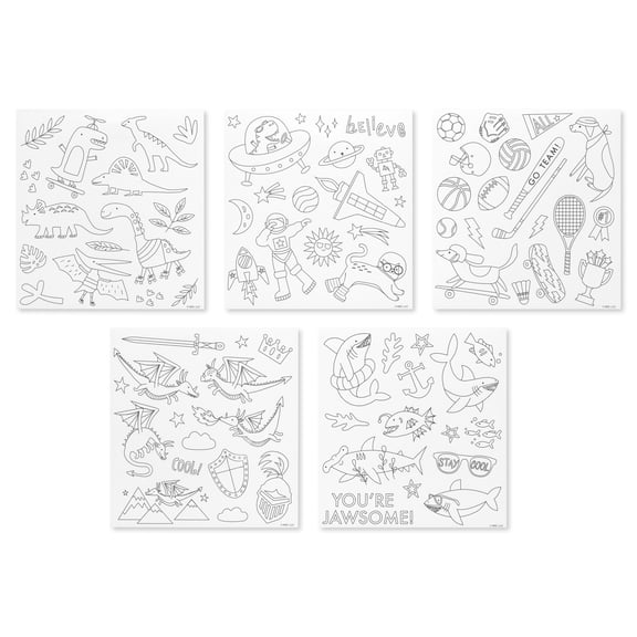 American Greetings Kids Coloring Sticker Pad, Animals and Characters (162-Count)