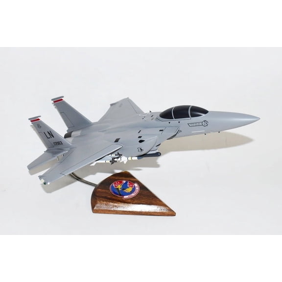 492nd Fighter Squadron F-15E 2020 Red Tail, 18 inch Mahogany Model
