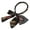 Black, variant on Unique Bargains 1 Pc Grace Retro Satin Cross Knotted Fabric Headband for Women 5.91"x5.31" Black