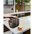 thumbnail image 4 of Fsddascl Farmhouse Wooden Toaster Cover 4 Slice, Large Kitchen Appliance Covers, Brown Modernism Retro Toaster Oven Cover with Loop, Bread Machine Cover Polyester Dust Cover Protection, 4 of 5