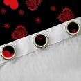 thumbnail image 4 of jejeloiu Chic Loves Print Black Out Curtains,Bohemian Hearts Print Curtains Pack of 2 (42x63 Each),Red Black Bedroom Curtains For Kids,Breathable Home Decor, 4 of 6