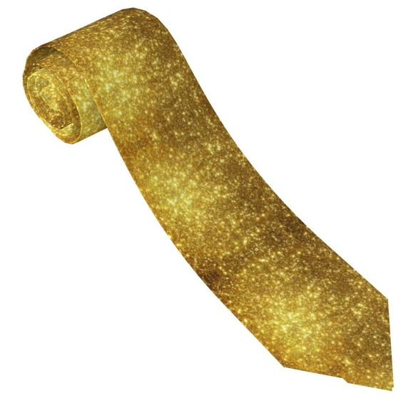 Gold Tie For Men Funny Neckties Fashion Gentleman Soft Comfortable Ties