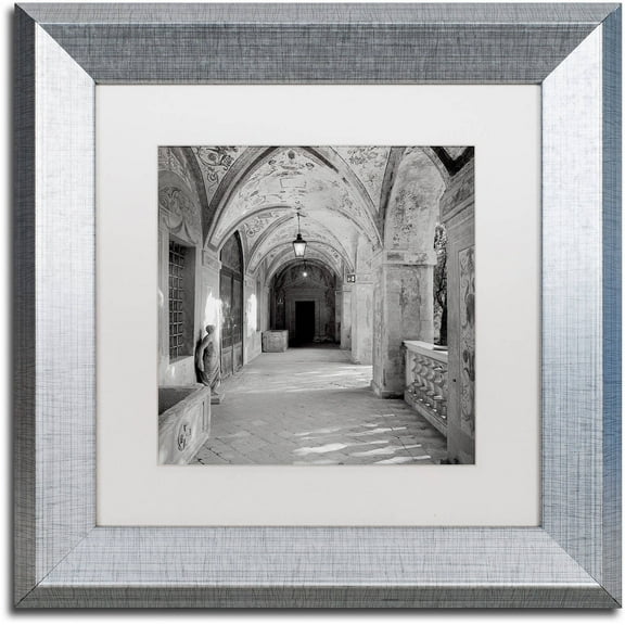 Trademark Fine Art "Padova I" Canvas Art by Alan Blaustein, White Matte, Silver Frame