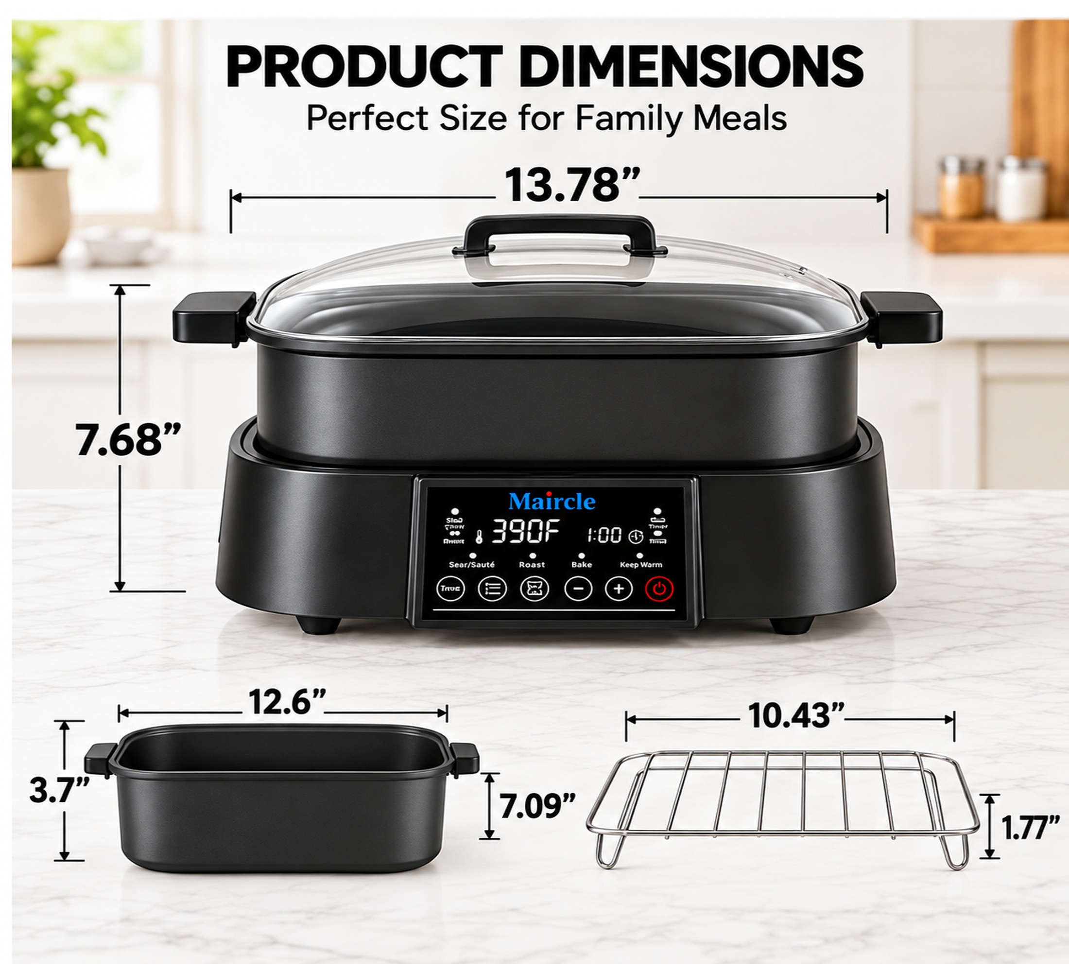Maircle 6.5-Quart Digital Programmable Slow Cooker photo 7