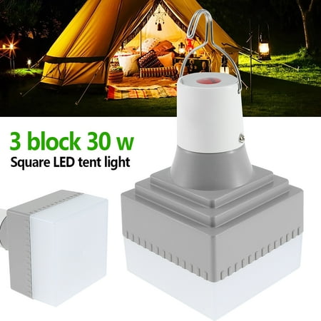 

GUSTVE 60W 10 LED Camping Light USB Rechargeable Tent Light IP65 Waterproof Camping Light Portable Emergency Light with 3 Lighting Modes