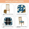 thumbnail image 4 of Blue and Beige Modern Art Geometric Seat Covers for Dining Room Chairs Set Of 4,Stretch Printed Washable Chair Seat Cover with Elastic Ties and Button,Removable Waterproof Couch Cushion Covers, 4 of 6