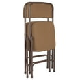 thumbnail image 2 of Hampden Furnishings Bernadine Collection Deluxe Fabric Padded Folding Chair, Gold, Pack of 2, 2 of 4
