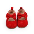 thumbnail image 5 of Yoyauz Baby Girl Mary Jane Shoes Anti Slip Rubber Sole Ballet Slippers Princess Dress Wedding Shoes Newborn Kids Shoes Toddler Shoes（0-12 Month）, 5 of 8