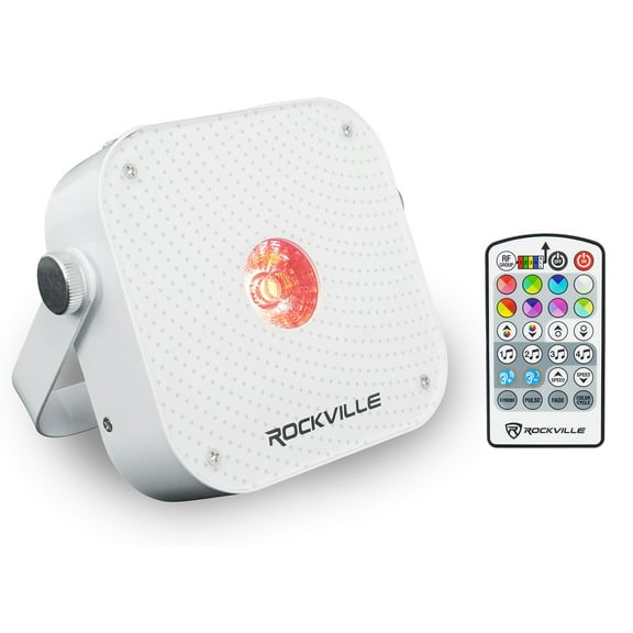 Rockville MINI RF1 V3 DJ/Party LED Par Wash Up Light RF Remote APP Wireless DMX
