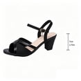 thumbnail image 4 of Byworldtasic Chunky Heels for Women Wedding Fashion Sparkly Dressy Shoes Open Toe Ankle Strap Heeled Sandal for Prom Party, 4 of 9