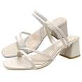 thumbnail image 1 of Zapatos Elegantes para Mujer Sandalias Tacón Cuadrado Transpirables Playa Al Aire Libre, 1 of 9