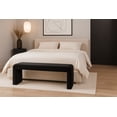 thumbnail image 2 of Meridian Furniture Minimalist Black Velvet Bench, 2 of 7