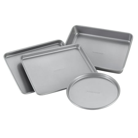 

Farberware 4 Piece Nonstick Bakeware Toaster Oven Set Gray