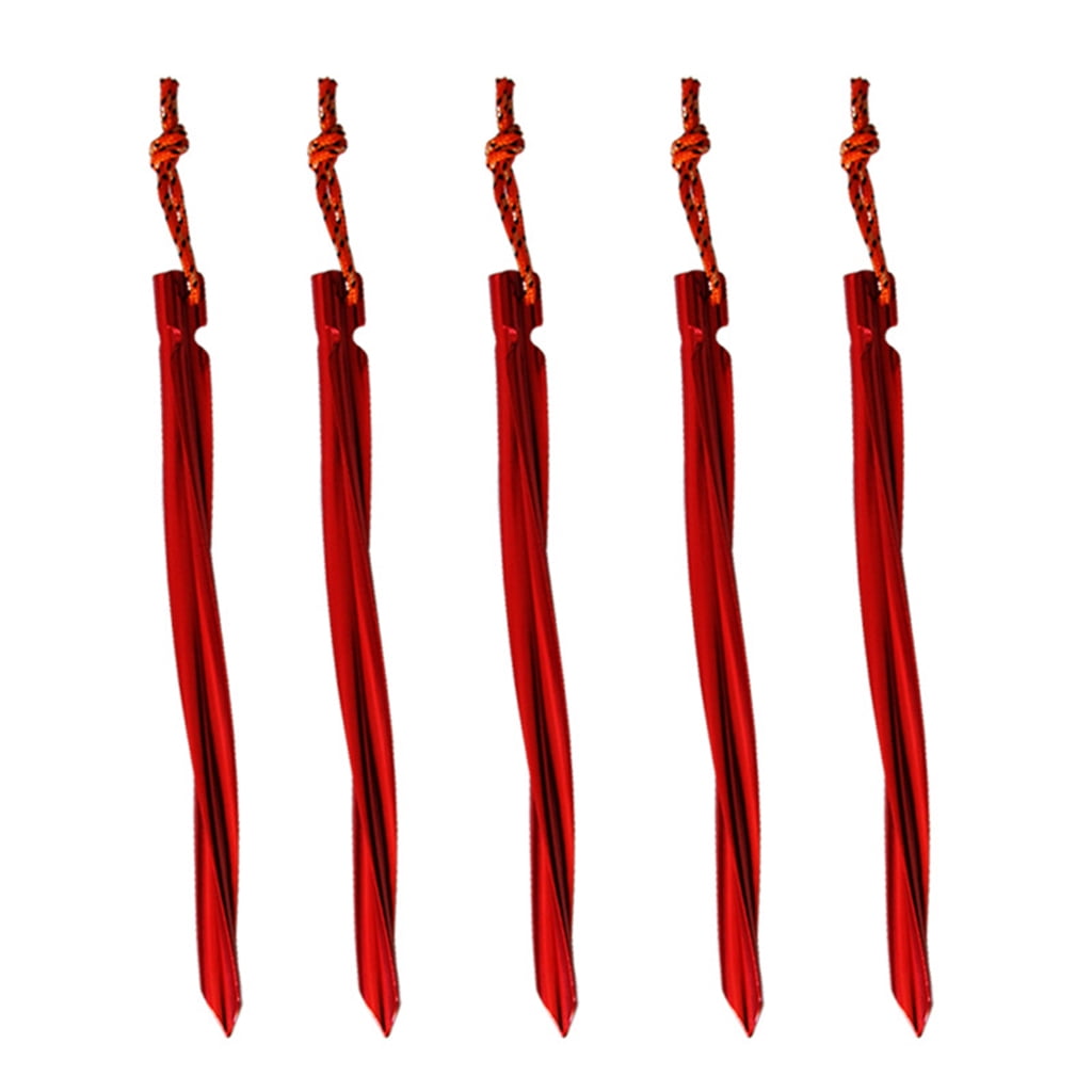 10 Pcs 25cm Heavy Duty Aluminum Alloy Tent Pegs Garden Stakes Ground for Hammock Camping Awning Canopy