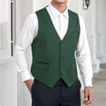 thumbnail image 6 of Mens Casual Business Vests Lightweight Waistcoat Slim Fit Suit Vest with Pocket Wedding Dress Vests, 6 of 7