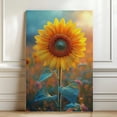 thumbnail image 4 of Sunflower Flower Canvas Wall Art 8x12 inches - Elegant Sunflower Flower Floral Canvas Print Vintage Watercolor Artwork for Living Room, 4 of 5