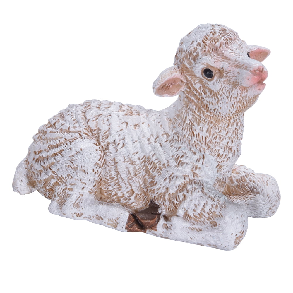 Resin Realistic Sheep Figure Statue Miniature Simulated Sheep Garden Home Decoration - Walmart.com