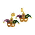 thumbnail image 3 of Pendientes de Mardi Gras pendientes colinidos de color de carnaval colorido brillante Estilo B, 3 of 8