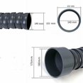 thumbnail image 3 of 160mm x 1m-3m Industrial Welding Fume Arms POM Flexible Smoke Exhaust Ventilator Pipe With Stainless Hood and Regulating Valve, 3 of 4