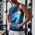 thumbnail image 5 of Fotbe A Wolf Barks Out A Window Pattern Men's Quick Dry Workout Tank Top Gym Muscle Tee Fitness Bodybuilding Sleeveless T Shirt Breathable Workout Shirt-Medium, 5 of 9