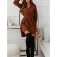 thumbnail image 2 of Long Sleeve Buttoned Shirt Dress With Belt 1, 2 of 6