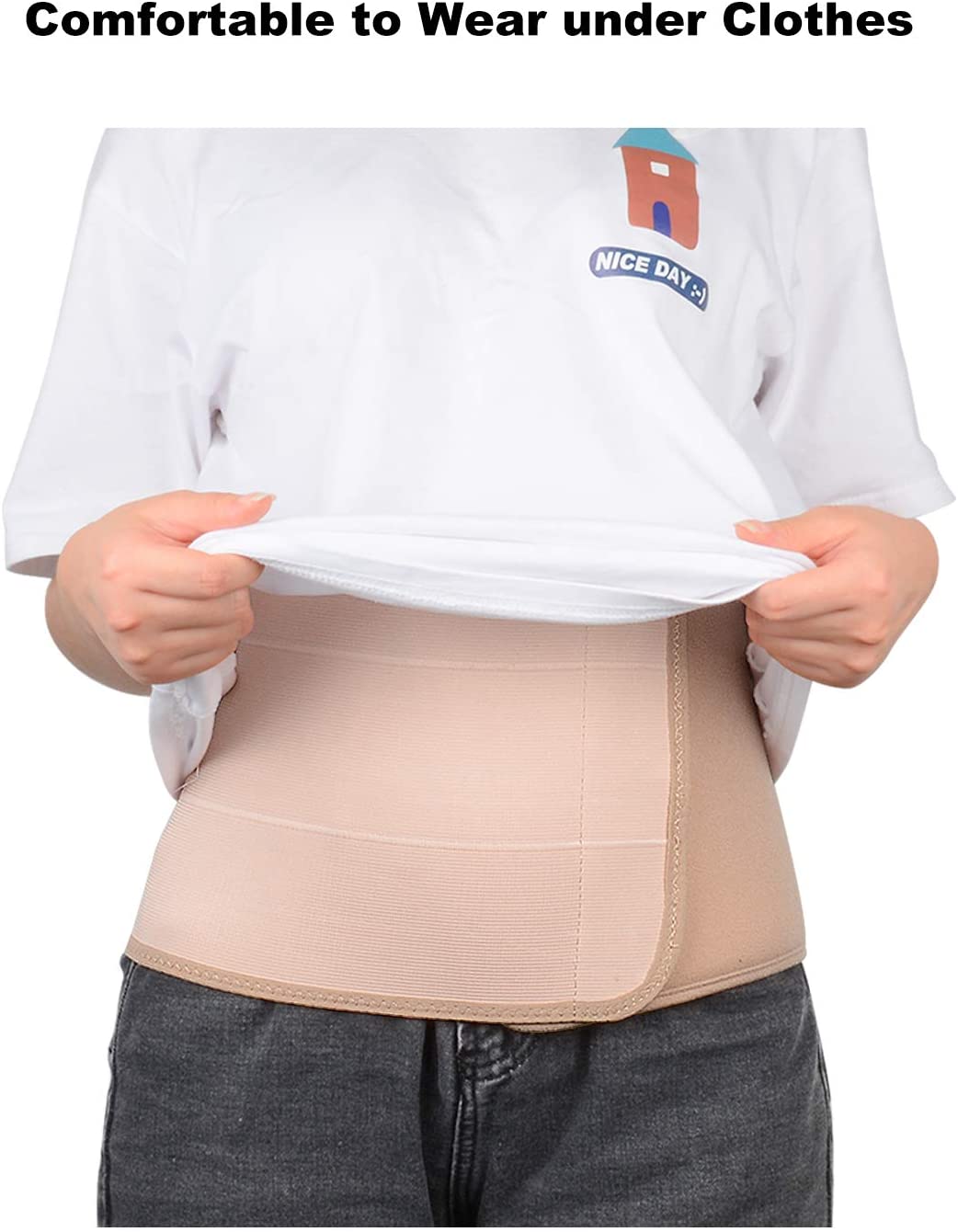 SupreGear Abdominal Binder, Adjustable Surgical Elastic Belly Waist