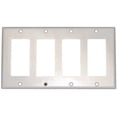 thumbnail image 1 of Placa de pared Decora Leviton de 4 espacios, tamaño estándar, blanc@ termoestable, 1 of 2