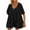 Black, variant on Mqqzkk Plus Size Rompers for Women Casual Tee Romper Short Sleeve Oversized Athletic Workout Comfy Jumpsuit with Pocket