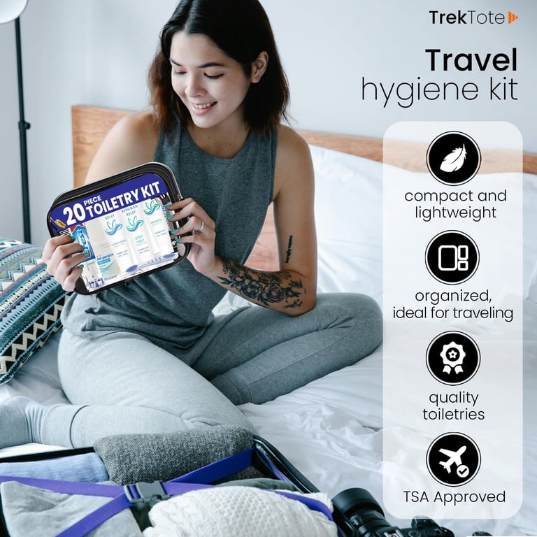 TrekTote Toiletry Travel Kit, Compact and Portable TSA-Approved 20